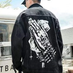 Streetgarm 6 God Black Denim Jacket NEW