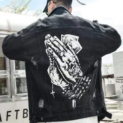 Streetgarm 6 God Black Denim Jacket NEW