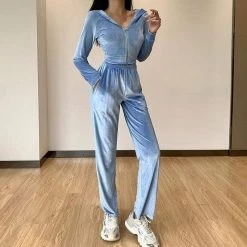 Streetgarm Angel Velvet Embroidered Tracksuit