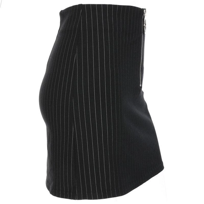 Streetgarm NEW Black Pin Stripe Mini Skirt 5 Streetgarm NEW Black Pin Stripe Mini Skirt