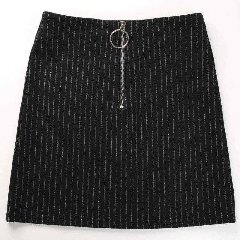 Streetgarm NEW Black Pin Stripe Mini Skirt 10 Streetgarm NEW Black Pin Stripe Mini Skirt