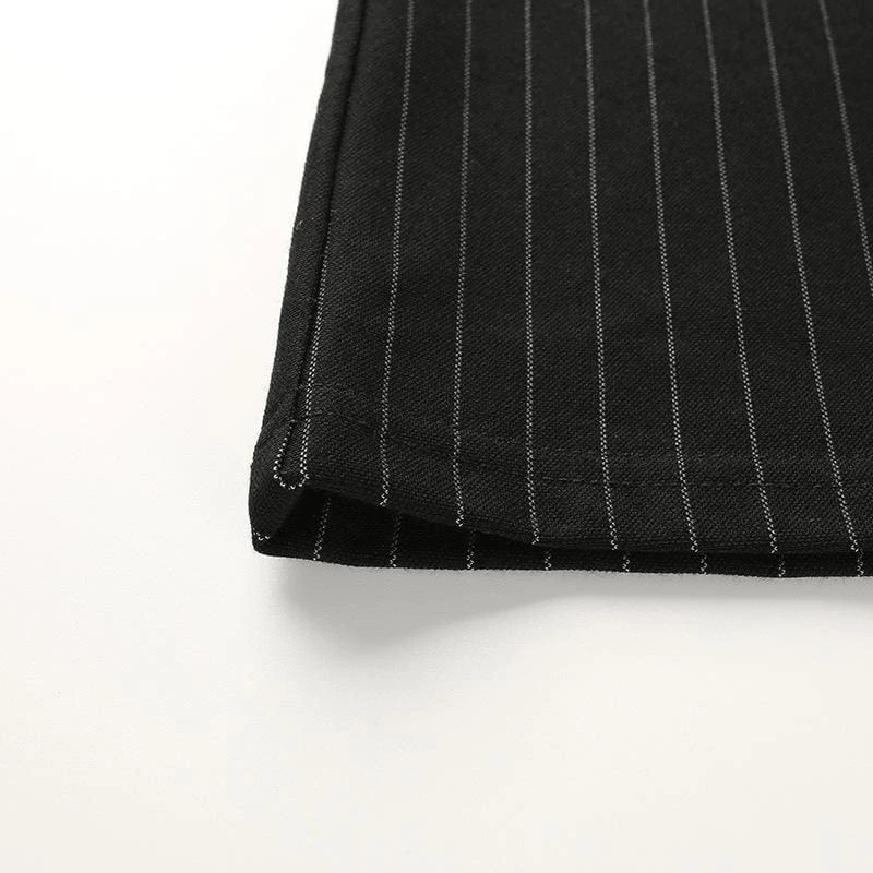 Streetgarm NEW Black Pin Stripe Mini Skirt 9 Streetgarm NEW Black Pin Stripe Mini Skirt