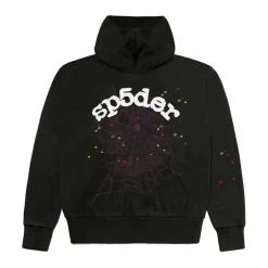 Streetgarm Black Sp5der Worldwide Hoodie