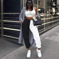 Streetgarm Black & White Patchwork Joggers NEW