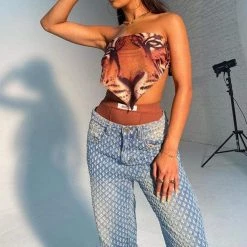 Streetgarm SALE Blue Baggy Boyfriend Pulled Fabric Jeans 18 Streetgarm SALE Blue Baggy Boyfriend Pulled Fabric Jeans