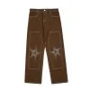 Streetgarm Brown Star Loose Denim Jeans NEW