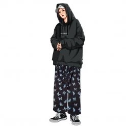 Streetgarm Butterfly Print Baggy Sweatpants NEW