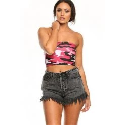 Streetgarm Camo Tube Top - Pink NEW