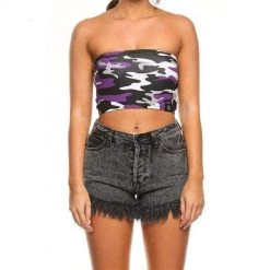 Streetgarm Camo Tube Top - Purple NEW 10 Streetgarm Camo Tube Top - Purple NEW