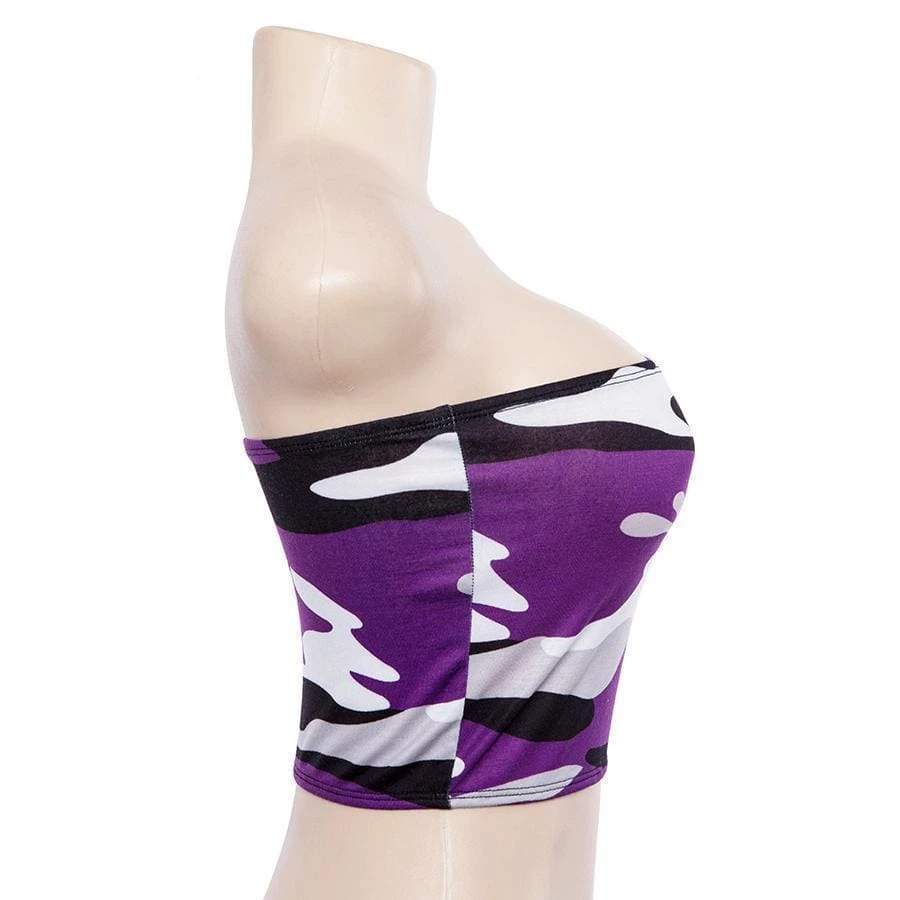 Streetgarm Camo Tube Top - Purple NEW 6 Streetgarm Camo Tube Top - Purple NEW