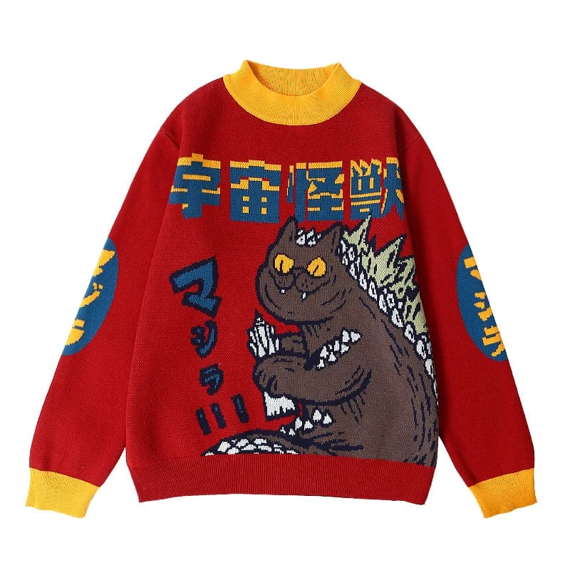 Streetgarm NEW Cat Dragon Knitted Sweatshirt 3 Streetgarm NEW Cat Dragon Knitted Sweatshirt