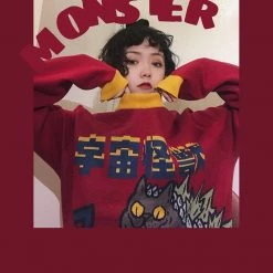 Streetgarm NEW Cat Dragon Knitted Sweatshirt 11 Streetgarm NEW Cat Dragon Knitted Sweatshirt