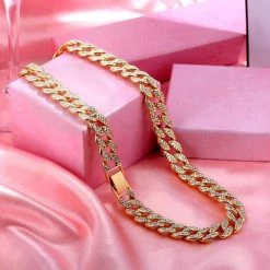 Streetgarm Diamond Cuban Link Chain Choker NEW