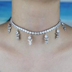 Streetgarm Diamond Playboy Rabbit Tennis Choker NEW