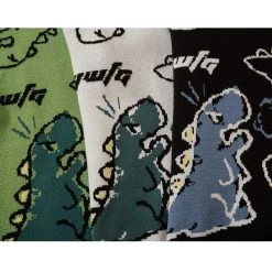 Streetgarm NEW Dinosaur Cartoon Knitted Sweater 11 Streetgarm NEW Dinosaur Cartoon Knitted Sweater