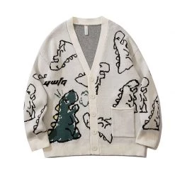 Streetgarm NEW Dinosaur Cartoon Knitted Sweater