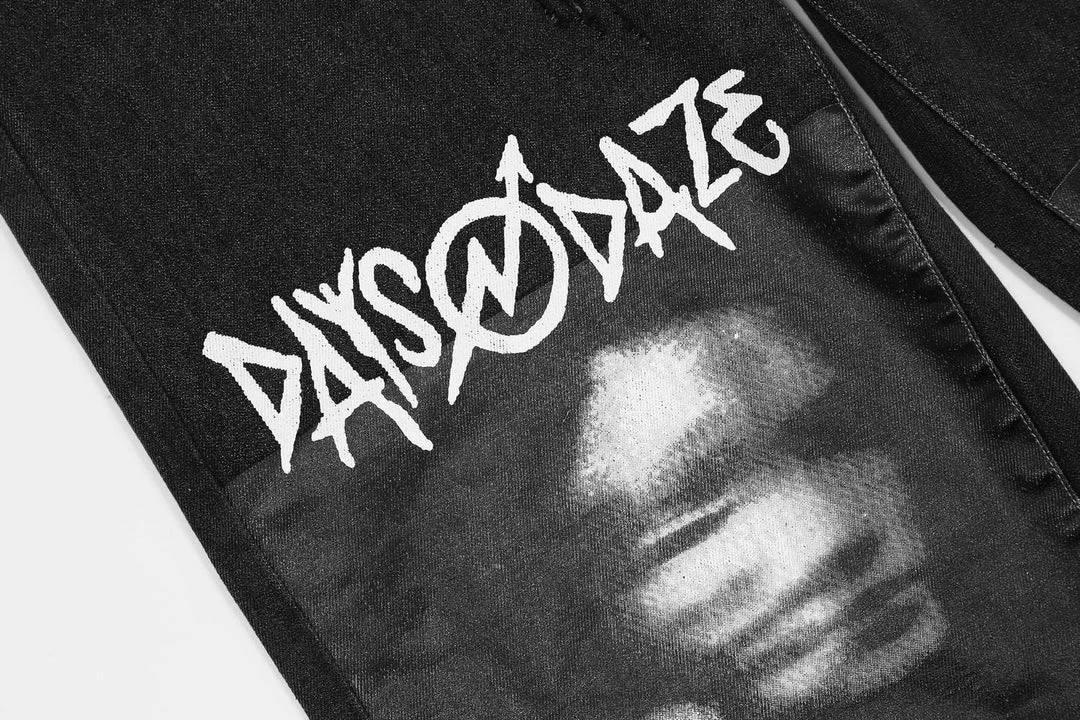 Streetgarm NEW Distorted Patchwork Wide Leg Jeans 5 Streetgarm NEW Distorted Patchwork Wide Leg Jeans