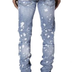 Streetgarm Distressed Snow Wash Paint Denim Jeans NEW