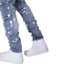 Streetgarm Distressed Snow Wash Paint Denim Jeans NEW