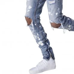 Streetgarm Distressed Snow Wash Paint Denim Jeans NEW