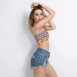 Streetgarm NEW Fire Checkerboard Tube Top 12 Streetgarm NEW Fire Checkerboard Tube Top