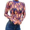 Streetgarm NEW Flame Print Mesh Crop Top