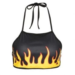 Streetgarm Flaming Crop Top