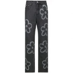 Streetgarm Floral Heat Print High Waist Jeans
