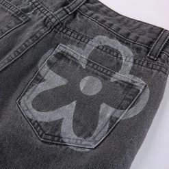 Streetgarm Floral Heat Print High Waist Jeans