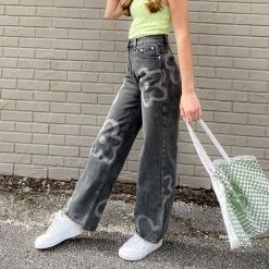 Streetgarm Floral Heat Print High Waist Jeans