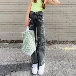 Streetgarm Floral Heat Print High Waist Jeans
