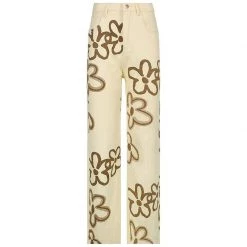 Streetgarm NEW Floral Print Y2k High Waist Jeans