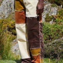 Streetgarm Frayed Patchwork Brown Skate Jeans