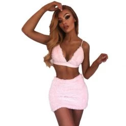 Streetgarm Furry Pink Two Piece NEW