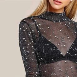 Streetgarm NEW Glittery Mesh Blouse