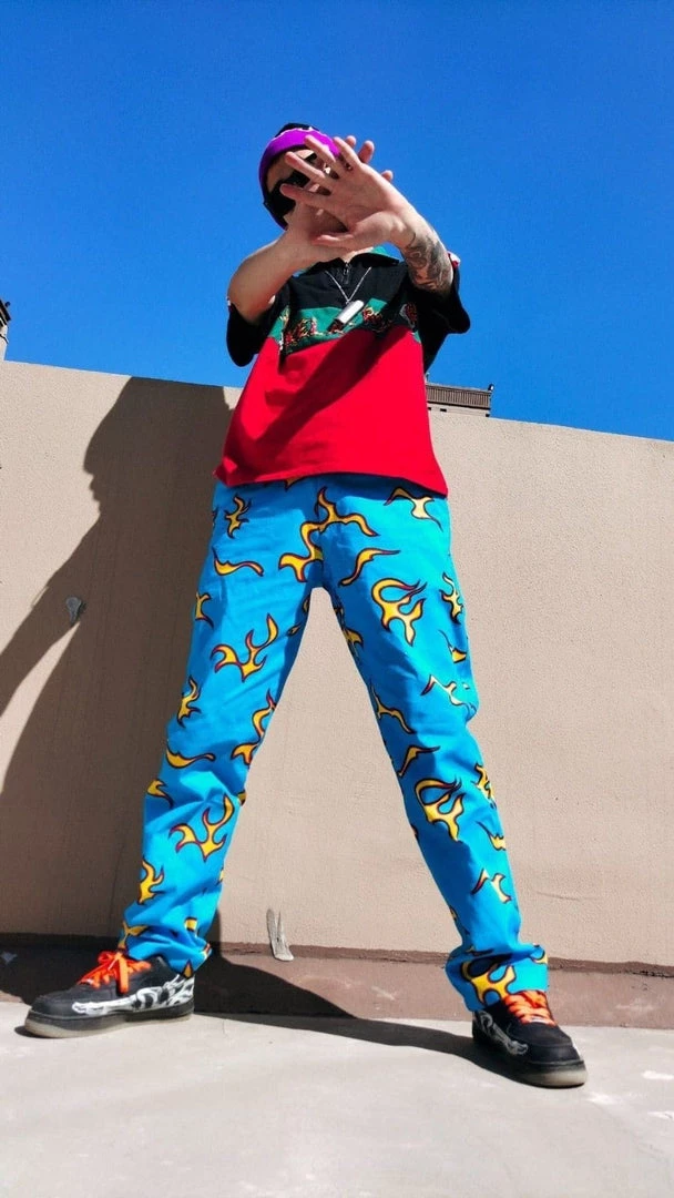 Streetgarm NEW Golf Blue Flame Pants 11 Streetgarm NEW Golf Blue Flame Pants