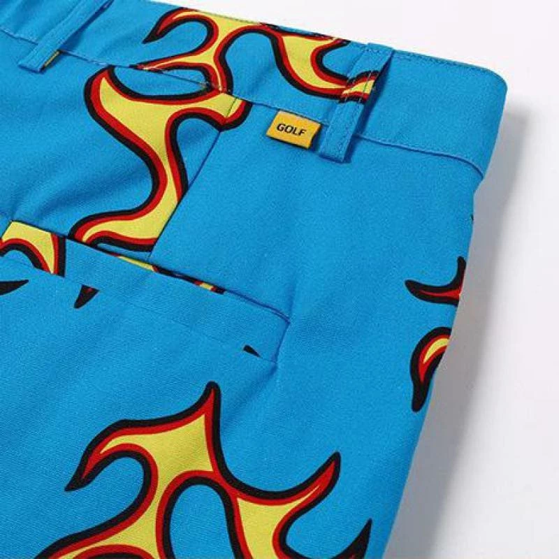 Streetgarm NEW Golf Blue Flame Pants 10 Streetgarm NEW Golf Blue Flame Pants