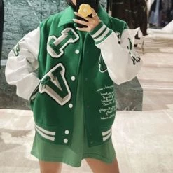Streetgarm Green LV Varsity Jacket SALE