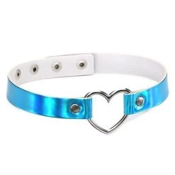 Streetgarm Holographic Heart Choker NEW