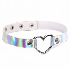 Streetgarm Holographic Heart Choker NEW