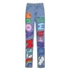 Streetgarm NEW In Your Dreams Printed Baggy High Waist Jeans