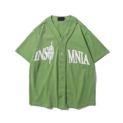 Streetgarm Insomnia Printed Baseball Shirt