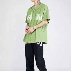 Streetgarm Insomnia Printed Baseball Shirt