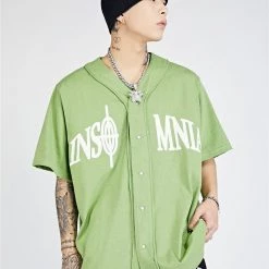 Streetgarm Insomnia Printed Baseball Shirt