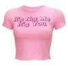Streetgarm It's Not Me It's You Pink Crop Top 2 Streetgarm It's Not Me It's You Pink Crop Top