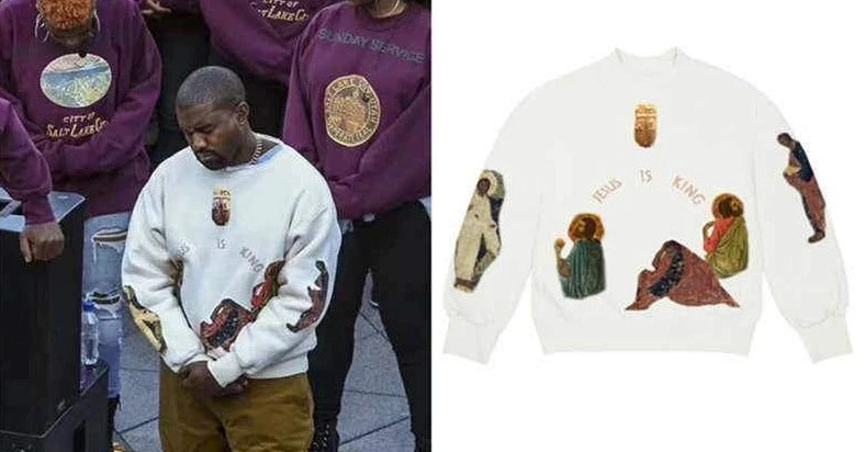 Streetgarm Kanye West Jesus Is King Cross Crewneck - White NEW 5 Streetgarm Kanye West Jesus Is King Cross Crewneck - White NEW