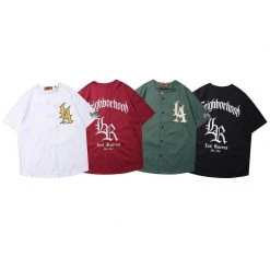 Streetgarm NEW LA Neighborhood Embroidered Baseball Shirt