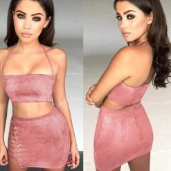 Streetgarm Lace Suede Two Piece