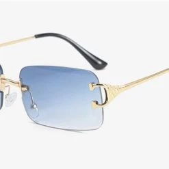 Streetgarm Large Square Rimless Sunglasses