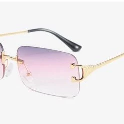 Streetgarm Large Square Rimless Sunglasses